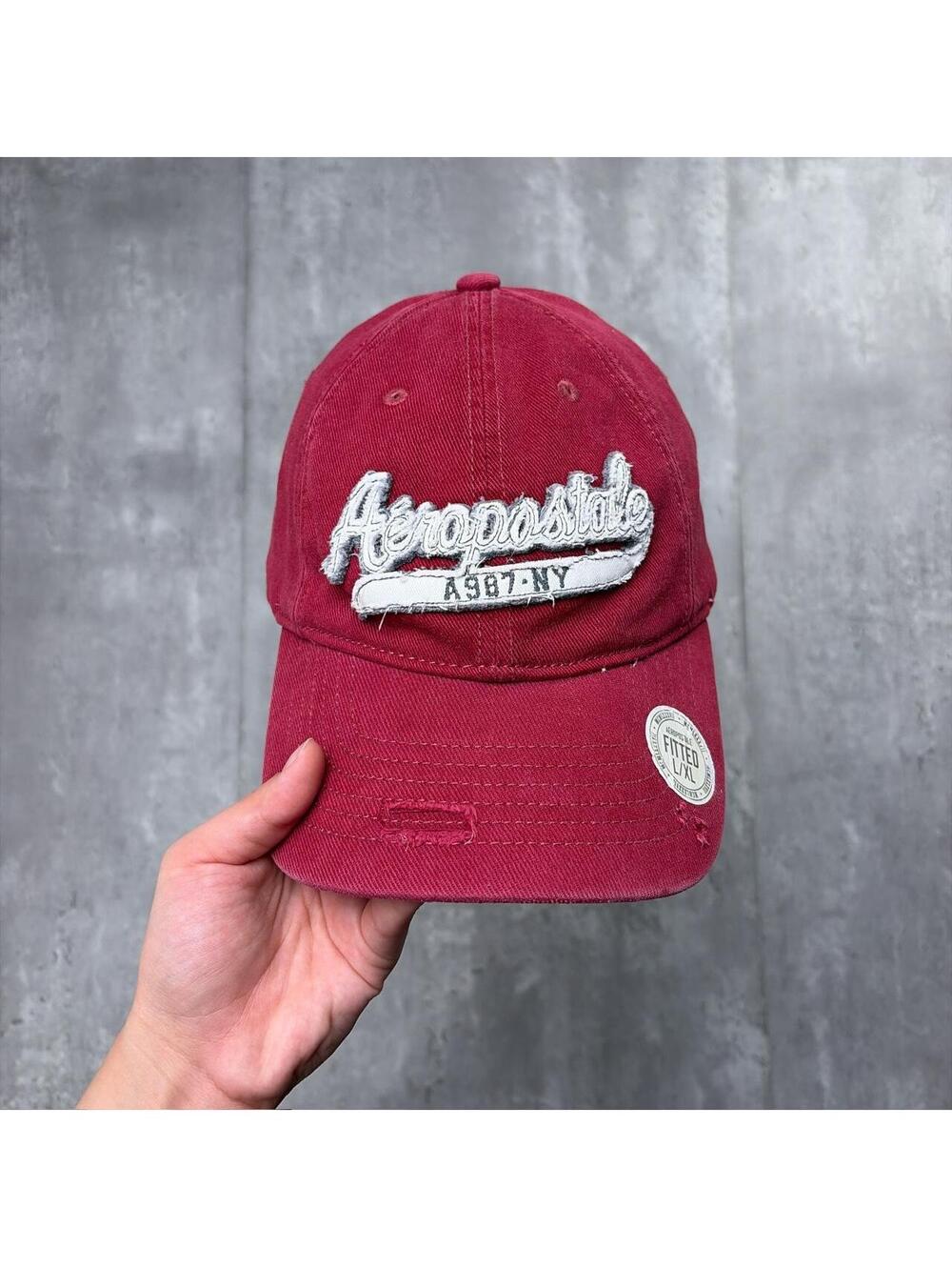 Y2K Burgundy Aeropostale Surf Grunge Skater Hat
